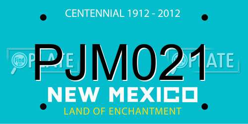 PJM021 New Mexico License Plate