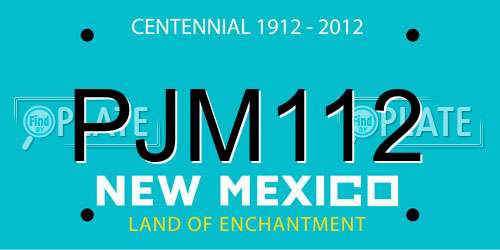 PJM112 New Mexico License Plate