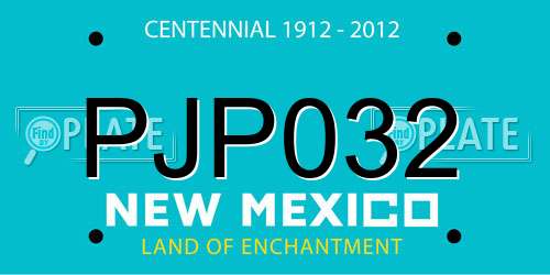 PJP032 New Mexico License Plate