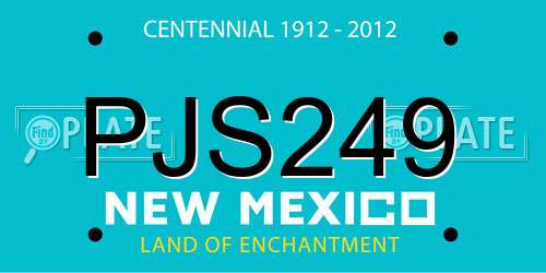PJS249 New Mexico License Plate