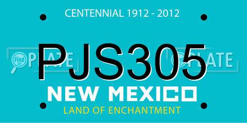 PJS305 New Mexico License Plate