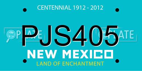 PJS405 New Mexico License Plate