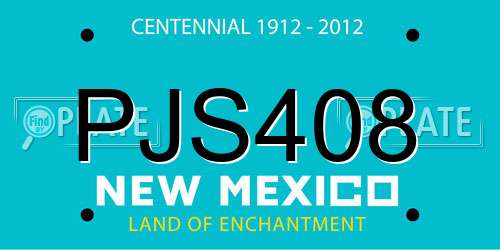 PJS408 New Mexico License Plate