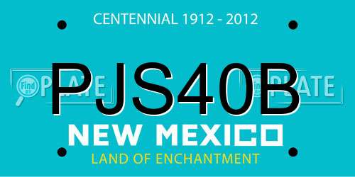 PJS40B New Mexico License Plate