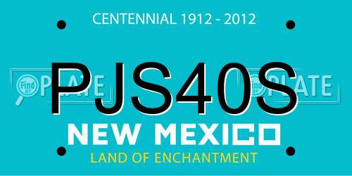 PJS40S New Mexico License Plate