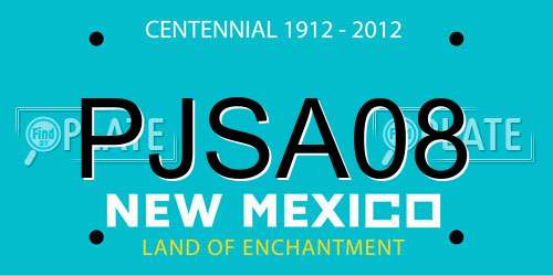 PJSA08 New Mexico License Plate