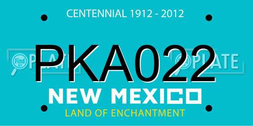 PKA022 New Mexico License Plate