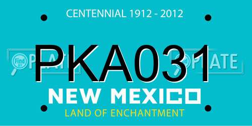 PKA031 New Mexico License Plate