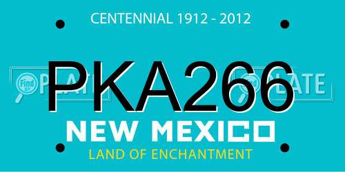PKA266 New Mexico License Plate