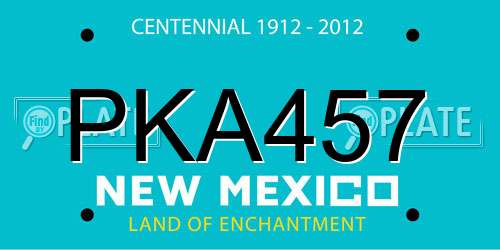 PKA457 New Mexico License Plate