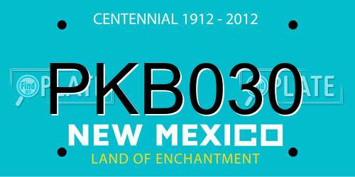 PKB030 New Mexico License Plate
