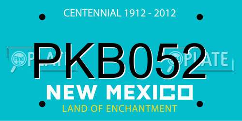 PKB052 New Mexico License Plate