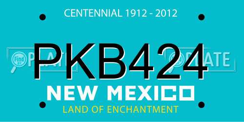 PKB424 New Mexico License Plate