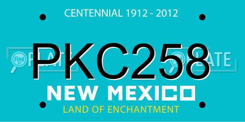 PKC258 New Mexico License Plate