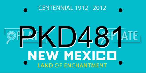 PKD481 New Mexico License Plate