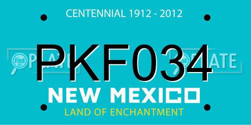 PKF034 New Mexico License Plate