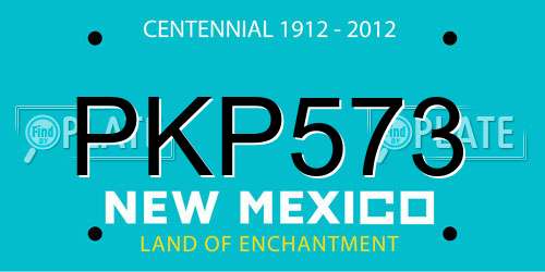 PKP573 New Mexico License Plate
