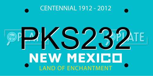 PKS232 New Mexico License Plate