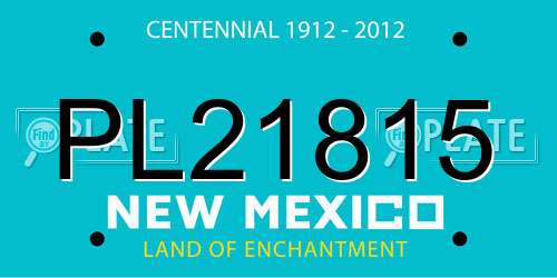 PL21815 New Mexico License Plate