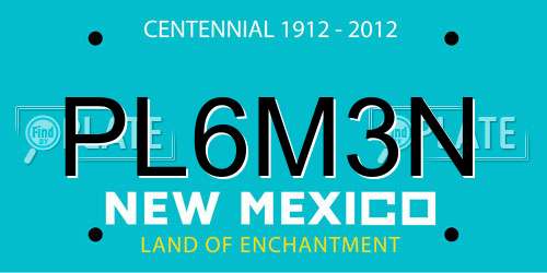 PL6M3N New Mexico License Plate