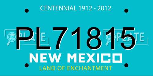 PL71815 New Mexico License Plate