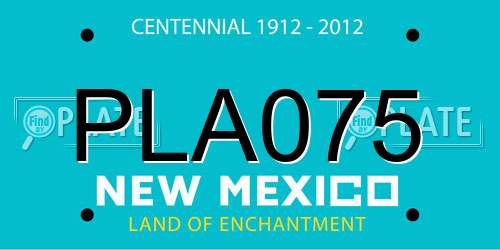 PLA075 New Mexico License Plate