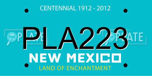 PLA223 New Mexico License Plate