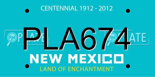 PLA674 New Mexico License Plate