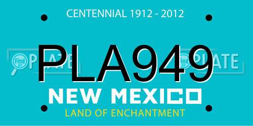 PLA949 New Mexico License Plate