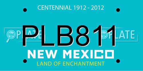 PLB811 New Mexico License Plate