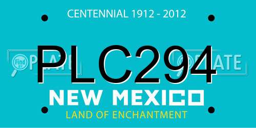 PLC294 New Mexico License Plate