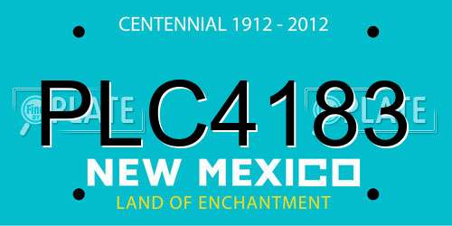 PLC4183 New Mexico License Plate