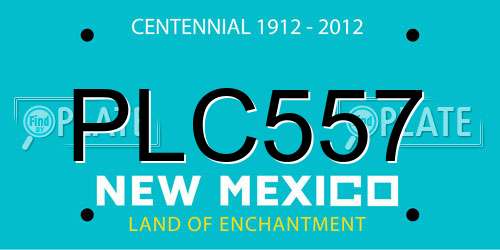 PLC557 New Mexico License Plate