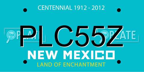 PLC55Z New Mexico License Plate