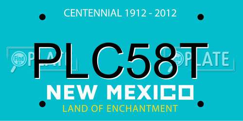 PLC58T New Mexico License Plate