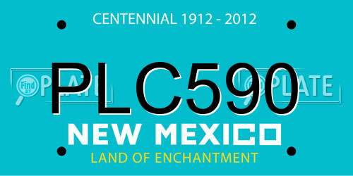 PLC590 New Mexico License Plate