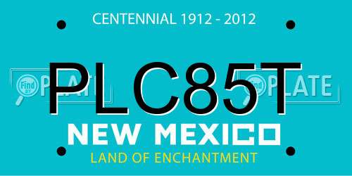 PLC85T New Mexico License Plate
