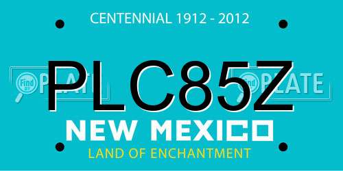PLC85Z New Mexico License Plate