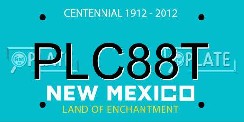 PLC88T New Mexico License Plate