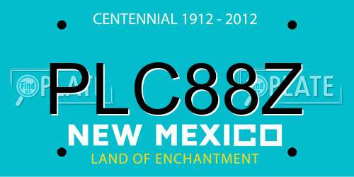 PLC88Z New Mexico License Plate