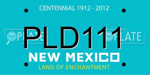 PLD111 New Mexico License Plate