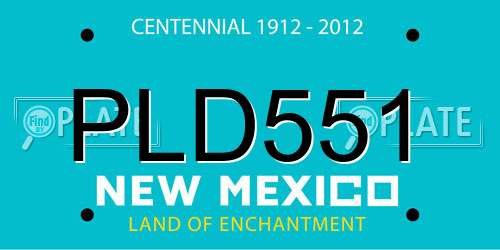 PLD551 New Mexico License Plate