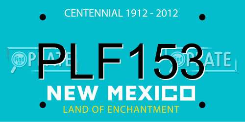 PLF153 New Mexico License Plate