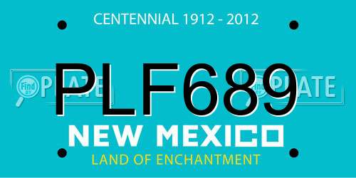 PLF689 New Mexico License Plate