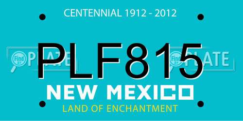 PLF815 New Mexico License Plate