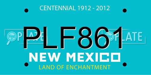 PLF861 New Mexico License Plate