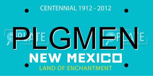 PLGMEN New Mexico License Plate