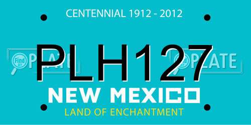 PLH127 New Mexico License Plate