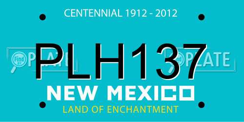 PLH137 New Mexico License Plate