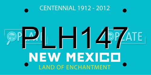 PLH147 New Mexico License Plate
